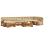 vidaXL Ensemble de canapés d'extérieur 8 pc Naturel et Beige