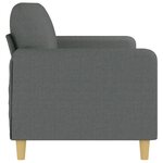 vidaXL Canapé à 3 places Gris foncé 180 cm Tissu