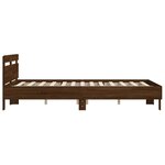 vidaXL Cadre de lit avec tête de lit chêne marron 140x200 cm