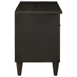 vidaXL Meuble TV Noir et or 80 x 33 x 46 cm bois de manguier massif