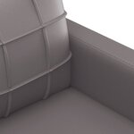 vidaXL Ensemble de canapés 3 Pièces avec coussins Gris Similicuir