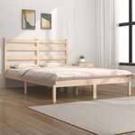 vidaXL Cadre de lit Bois de pin massif 120x200 cm