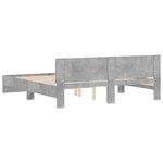 vidaXL Cadre de lit sans matelas gris béton 200x200 cm