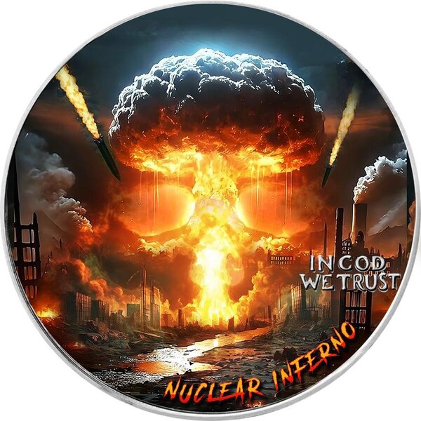 Pièce de monnaie en Argent 1 Dollar g 31.1 (1 oz) Millésime 2024 NUCLEAR INFERNO