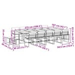 vidaXL Ensemble à manger de jardin avec coussins 15Pièces blanc textilène