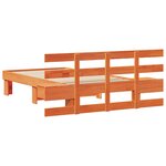 vidaXL Cadre de lit Marron cire 80 x 200 cm Bois massif en pin
