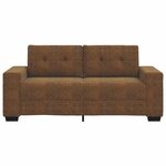 vidaXL Canapé deux places avec coussin Marron Faux cuir