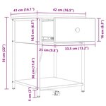 vidaXL Cabinet de chevet avec tiroir Chêne sonoma 42 x 41 x 56 cm
