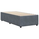 vidaXL Cadre de lit sans matelas gris foncé 100x200 cm velours