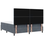 vidaXL Lit à ressorts avec matelas Gris foncé 180 x 200 cm Velours