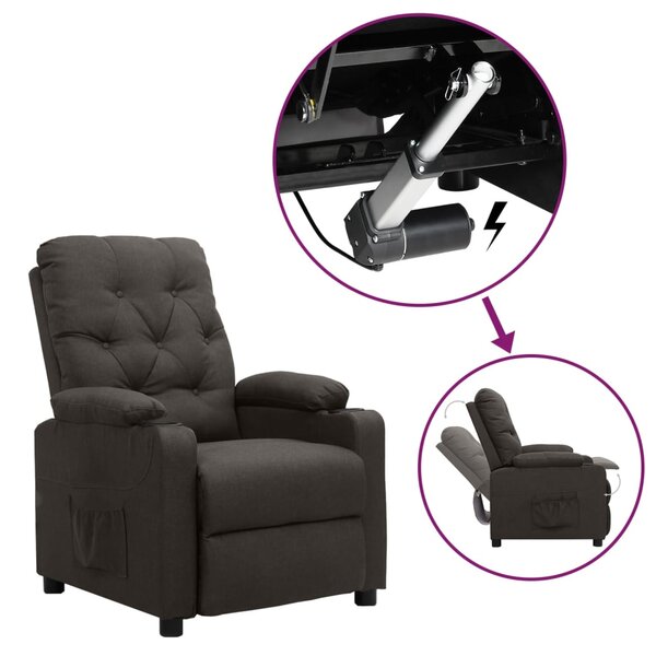 vidaXL Fauteuil Taupe Tissu
