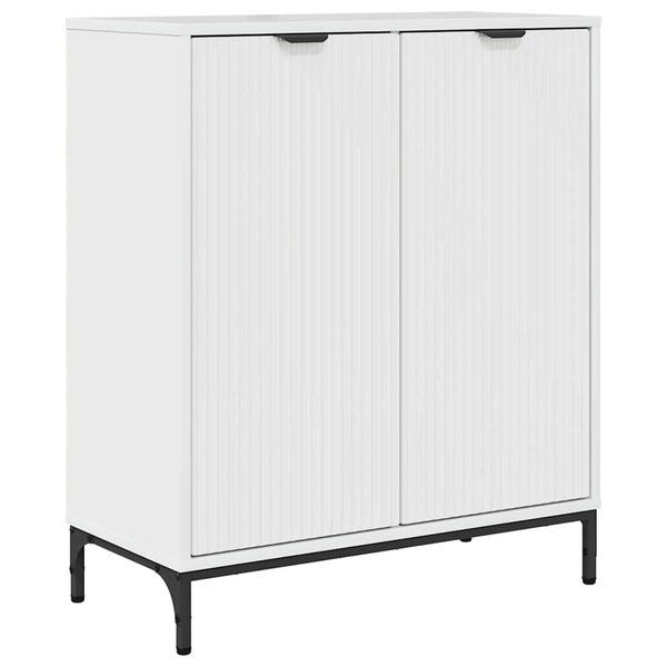 vidaXL Buffet Blanc brillant 69 5 x 33 x 82 cm Bois d'ingénierie