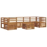 vidaXL Ensemble de canapés d'extérieur 8 pc Naturel