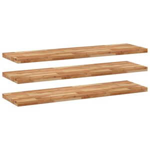 vidaXL Étagères flottantes 3 Pièces 160x40x4 cm acacia massif à l'huile