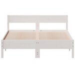 vidaXL Cadre de lit sans matelas blanc 120x200 cm bois de pin massif