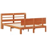 vidaXL Cadre de lit avec stockage 2 Pièces Cire marron Bois de Pin Massif