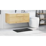 vidaXL Tapis de bain antidérapant Gris foncé 50 x 80 cm PP