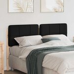 vidaXL Tête de lit capitonnée Marron et Noir 140 cm Pin massif