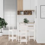 vidaXL Ensemble de bar 5 Pièces Blanc Bois de pin massif