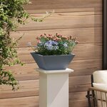vidaXL Pot de jardin en forme de bol 5 Pièces Anthracite 35 x 35 x 15 cm