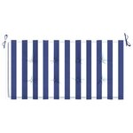 vidaXL Coussin de banc de jardin rayures bleues et blanches 120x50x4cm