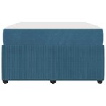 vidaXL Cadre de lit avec matelas Bleu 120 x 190 cm tissu
