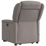 vidaXL Fauteuil inclinable de massage électrique Taupe Tissu