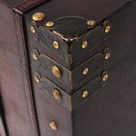 vidaXL Coffre vintage de rangement bois 66 x 38 x 40 cm