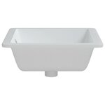 vidaXL Évier de salle de bain blanc rectangulaire céramique