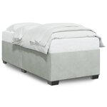 vidaXL Cadre de lit sans matelas gris clair 90x200 cm velours