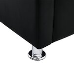 vidaXL Fauteuil cube noir similicuir