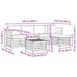vidaXL Ensemble de canapés d'extérieur 6 Pièces Blanc et gris clair