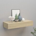 vidaXL Étagère à tiroir murale chêne 60x23 5x10 cm MDF