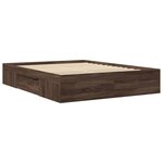 vidaXL Cadre de lit sans matelas chêne marron 150x200 cm