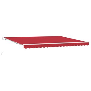Auvent manuel rétractable vidaXL Rouge 450x300 cm