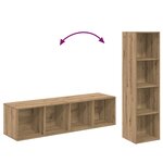 vidaXL Ensemble meuble TV 4 Pièces Marron 37 x 37 x 142 5 cm