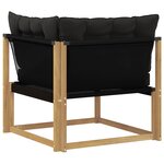 vidaXL Canapé d'angle extérieur Bois d'Acacia Massif Blanc