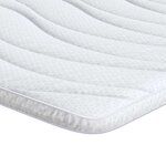 vidaXL Surmatelas Blanc 160 x 200 cm Tissu en Tricot