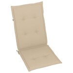 vidaXL Chaises pliables de jardin avec coussins lot de 8 Bois d'acacia