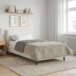 vidaXL Duvet d'hiver Matelassé Gris clair 140 x 220 cm