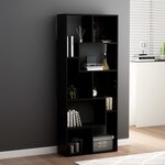 vidaXL Bibliothèque Noir 67x24x161 cm Bois d'ingénierie