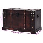 vidaXL Coffre vintage de rangement bois 66 x 38 x 40 cm