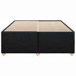 vidaXL Cadre de lit sans matelas noir 140x190 cm tissu