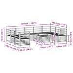 vidaXL Ensemble de canapés d'extérieur 10 pc Naturel