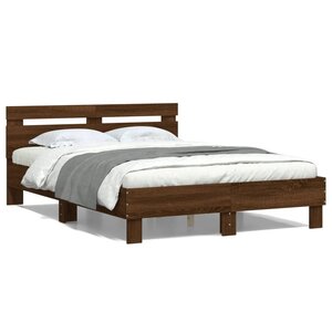 vidaXL Cadre de lit sans matelas chêne marron 120x200 cm