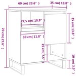 vidaXL Buffet Blanc brillant 60x35x70 cm Bois d'ingénierie