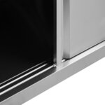 vidaXL Tables avec portes coulissantes 2 Pièces 200x50x(95-97) cm Inox