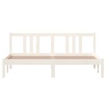 vidaXL Cadre de lit Blanc Bois massif 160x200 cm