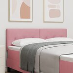 Têtière LED vidaXL Capitonnée Rose 80 cm en Velours