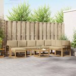 vidaXL Ensemble de canapés d'extérieur 9 pc Blanc et Beige